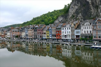 Front of houses in Dinant on the Meuse