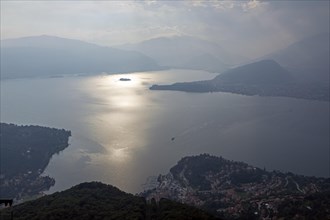 View of Laveno and Lake Maggiore from Sasso del Ferro