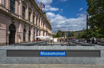 The entrance to the new Museum Island underground station at the German Historical Museum