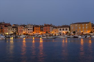 Evening atmosphere in the harbour of Rovinj