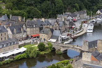 View from the viaduct of the historic old town of Dinan