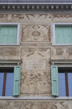 Frescoes on a Palazzo on the Corso del Popolo