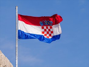 Flag of Croatia waving in the wind