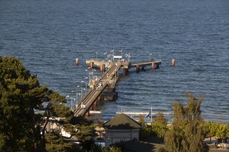 Sea bridge of the Baltic seaside resort Goehren