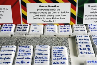 Marble tiles as donation for Big Buddha
