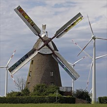 Breber museum windmill with wind turbines