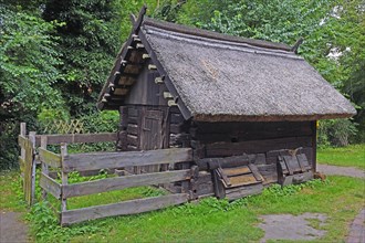 Stable from the 19th century in the Open Air Museum Lehde