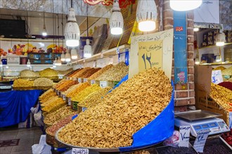 Dried fruits and nuts market stall
