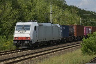 Freight train on track