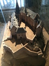 Model of medieval Waldeck Castle in Burgmusuem