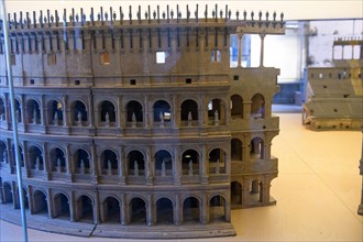 Showcase model of Colosseum in antiquity