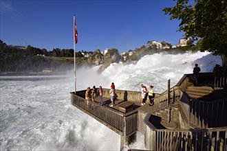 Rhine Falls with spectator terrace