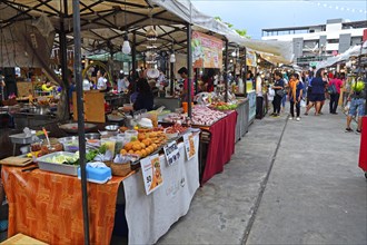 Food stand with typical dishes