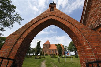 Historic brick village church Hohenkirchen from the 15th century