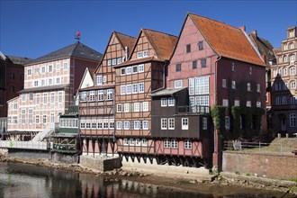 Old town of Lueneburg at the Ilmenau