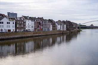 Eastern bank of the Meuse with historic buildings