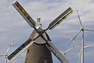 Breber museum windmill with wind turbines