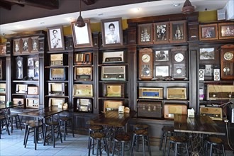 Restaurant originally designed with old radios and regulators
