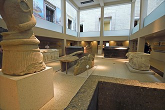 Statues and Sarcophagi in the Egyptian Courtyard