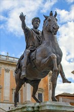 Bronze replica of historical equestrian statue of Marcus Aurelius