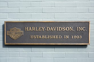 Harley Davidson bronze sign