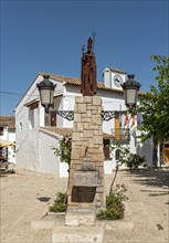 Statue of St. Gregory (San Gregorio) outside Town Hall of El Castell de Guadalest