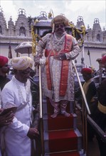 The Maharaja His Highness Srikantadatta Narasimharaja Wadiyar Bahadur participates festival of Dussera
