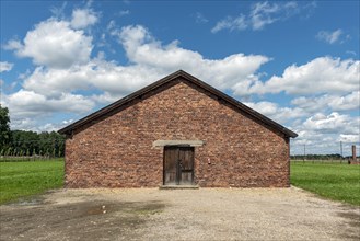 Red-brick building at Auschwitz II-Birkenau concentration camp