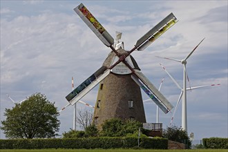 Breber museum windmill with wind turbines