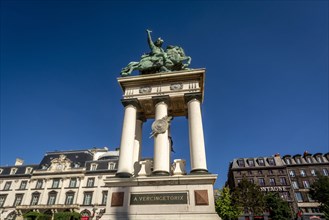 Statue of Vercingetorix by Bartholdi on Place de Jaude in Clermont Ferrand
