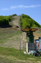 Ski lift and slope
