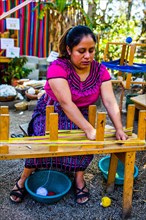 Demonstration of traditional Mayan weaving