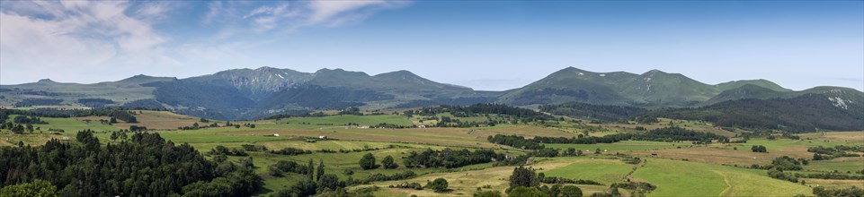 View of the Monts Dore in Auvergne Volcanoes Natural Park