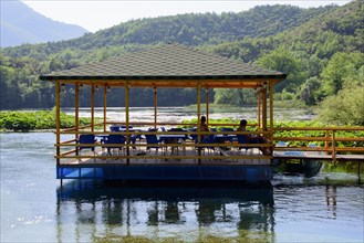 Pavilion in the river Bistrica