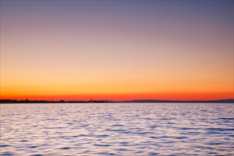 Evening view from Arbon across Lake Constance to Romanshorn