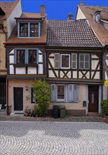 Half-timbered houses from 1581 and 1598 in the old town of Ladenburg