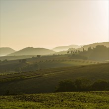 View of the Auvergne Tuscany located in the central part of the Limagne plain