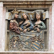 Emperor Maximilian with Maria Blanca Sforza and Mary of Burgundy