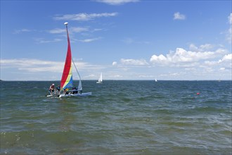 Sailing boats on the Saint Lawrence River