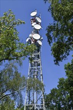 Radio relay transmission mast at the television tower Mueggelberge