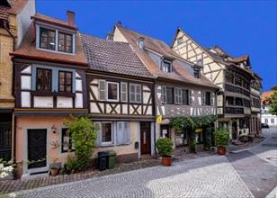 Half-timbered houses in the old town of Ladenburg