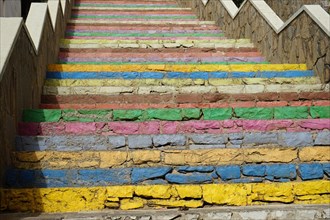 Colourful steps to the Bairro de Brasil