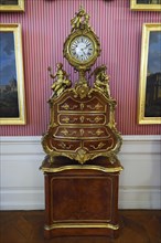 Historical clock on baroque furniture