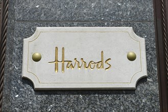 Sign Harrods Department Store
