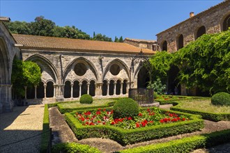 Cloister of Abbaye Sainte-Marie de Fontfroide or Fontfroide Abbey near Narbonne