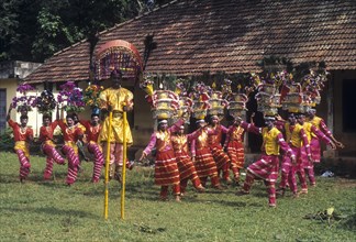Kavadi dance in Atham celebrations at Thrippunithura