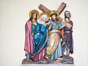 Sculptural representation of the Stations of the Cross