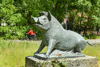 Bronze sculpture Wild Boar