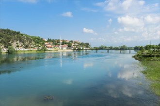 City of Shkodra and Bojana River from Rozafa Castle