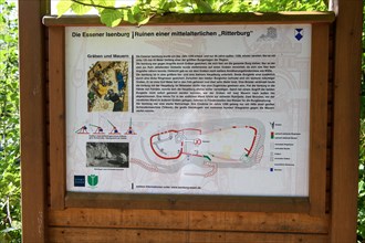 Tourist information board of Ruin Isenburg